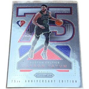 2021-22 Panini Prizm Jayson Tatum NBA 75th Anniversary Edition Logo SSP #20